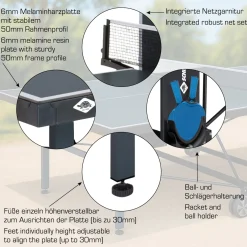 Schildkröt Outdoor-Tischtennisplatte|Outdoor Tischtennisplatte ProTec inkl. Zubehör-Set