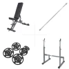 Taurus Hantelbank|Hantelbank B900 inkl. Langhantelablage und 75kg Set