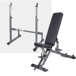 Taurus Hantelbank|Hantelbank B900 inkl. Langhantelablage und 75kg Set