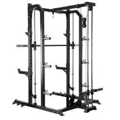 Taurus Kraftstation|Langhantelstation|MS15 Pro Half Rack mit Smith und Kabelzug