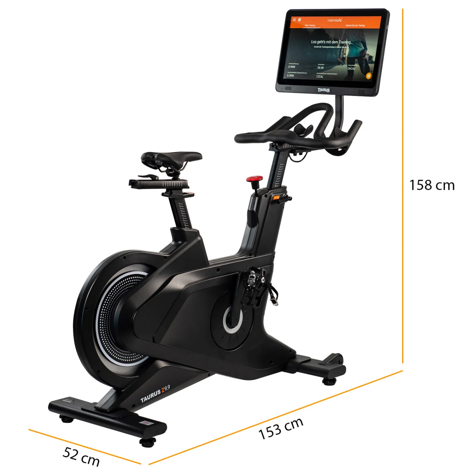 Taurus Ergometer|Indoor Bike|Smart Bike Z9.9 Pro 15,6-Zoll-Konsole