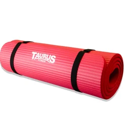 Taurus Yogamatte & Gymnastikmatte|Trainingsmatte 15mm Rot
