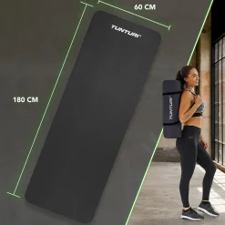 Tunturi Yogamatte & Gymnastikmatte|Fitnessmatte NBR schwarz
